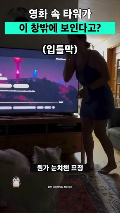 영화 속 타워가 이 창밖에 보인다고?